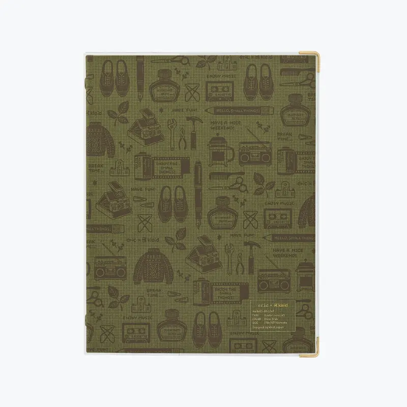 Kleid X Eric - Notebook - Binder - A5 - Olive Drab 1
