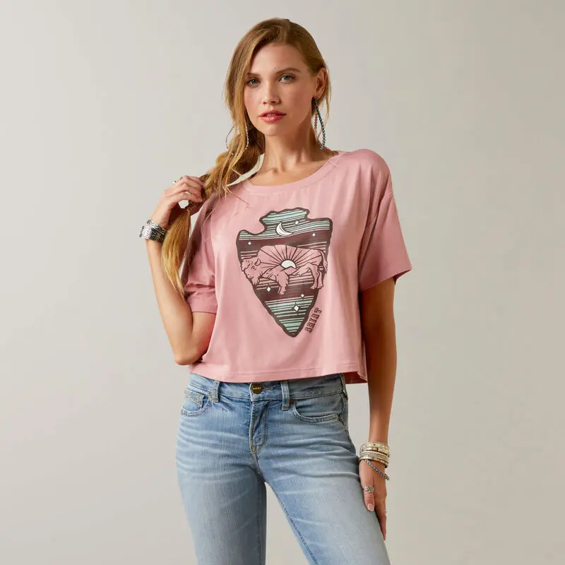 Ladies Ariat Buffalo Rising T-Shirt - 10044930 - Final Sale 1