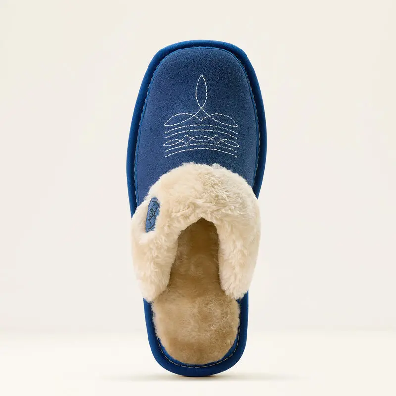 Ladies Ariat Denim Suede Jackie Square Toe Slipper - 10073258 1