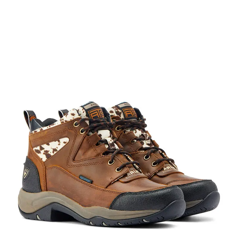 Ladies Ariat Terrain Waterproof Distressed Brown Boot - 10044538 1
