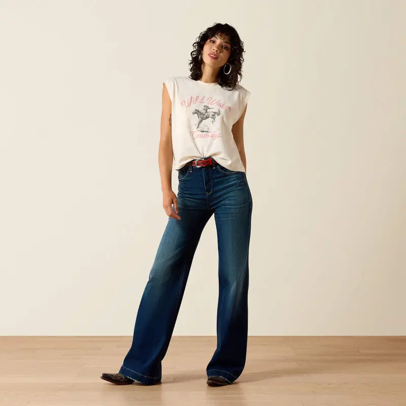 Ladies Ariat Ultra High Rise Penelope Wide Leg Jeans - 10073012 1