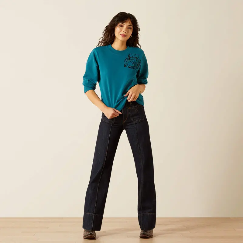 Ladies Ariat X Sendero Provisons Co. Essential Sendero West Is Best Sweatshirt - 10062830 1