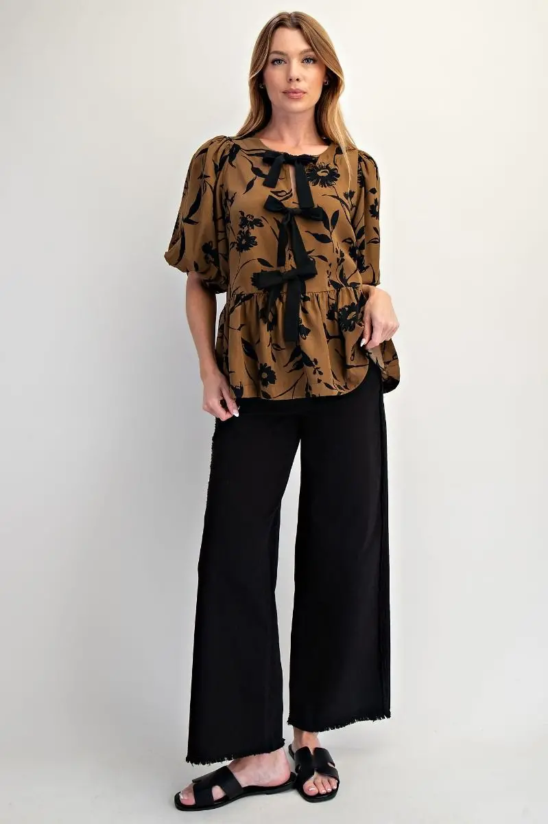 Ladies Easel Bow Front Wool Top - Et28667 1