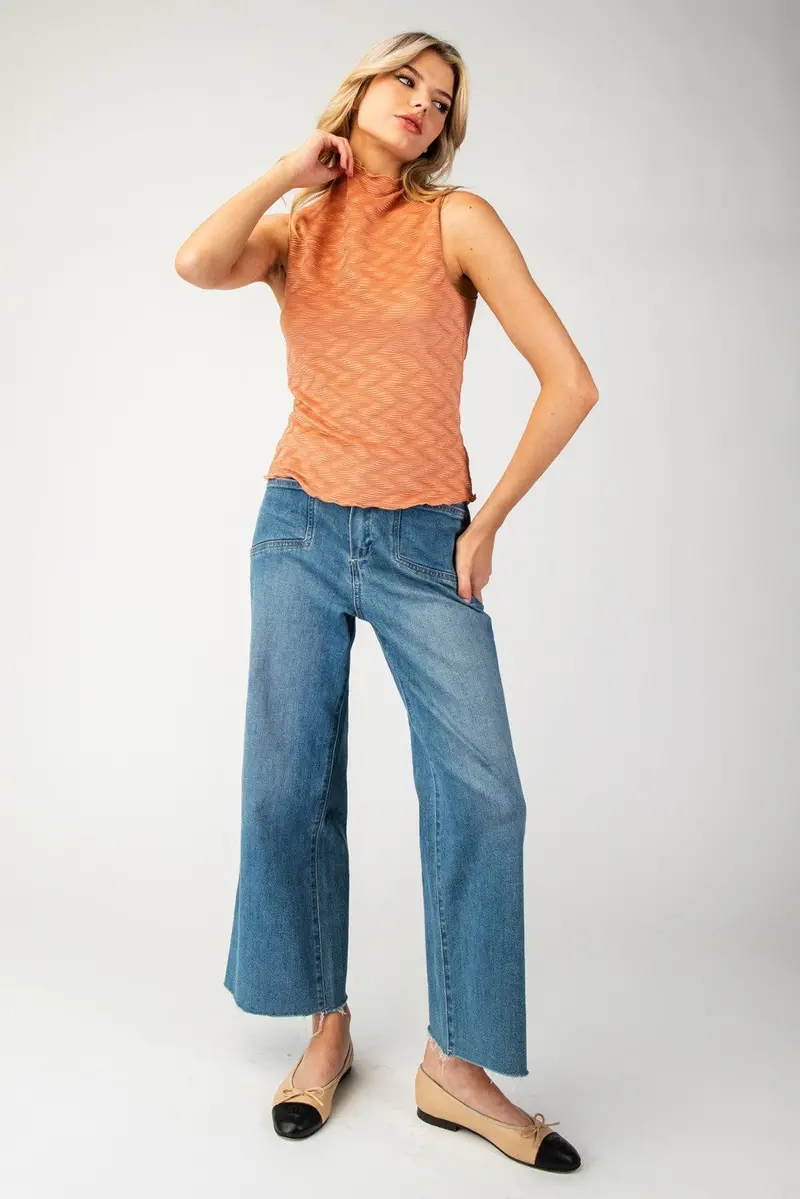 Ladies Eesome Sleeveless Mock Neck Top - Tk11451 1