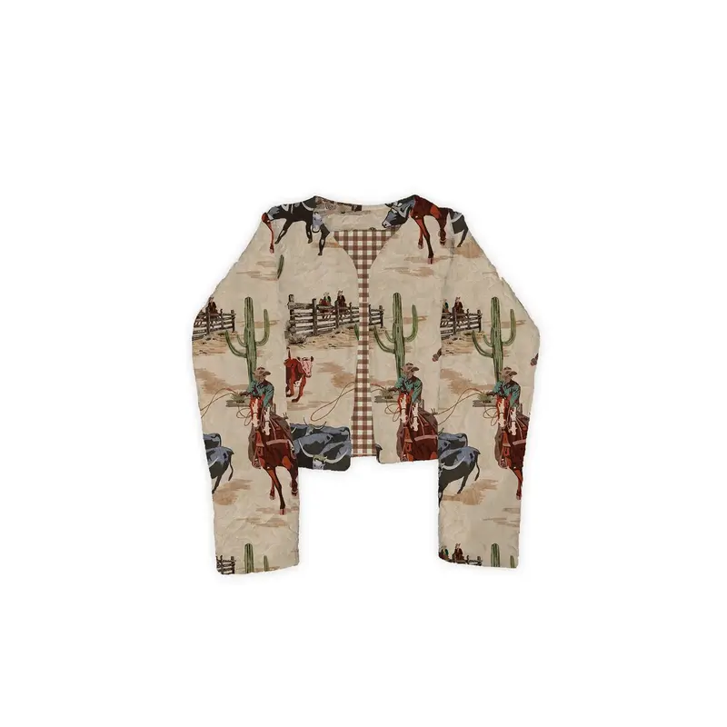 Ladies Ida Mae Home Blaze Cropped Quilted Jacket 1