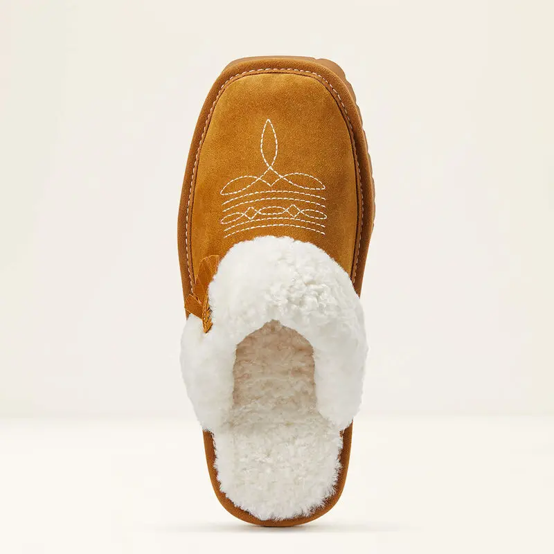 Ladies Jackie Chestnut Square Toe Slipper - 10039032 1