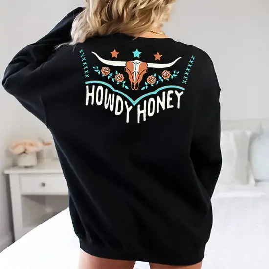 Ladies Lalasista Howdy Honey Sweatshirt 1