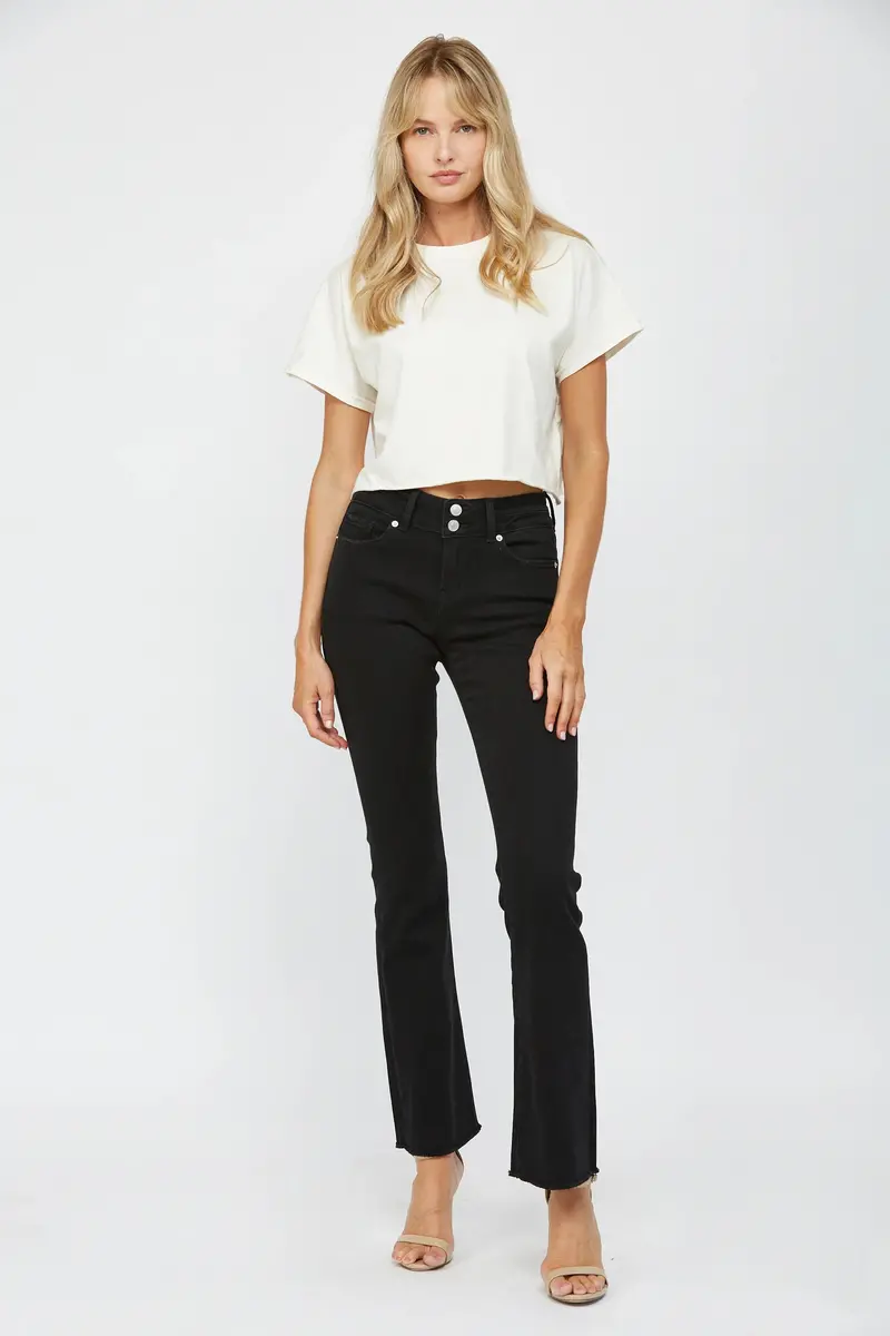 Ladies Mica Mid Rise Slim Boot Cut - Mdp-B2039 1