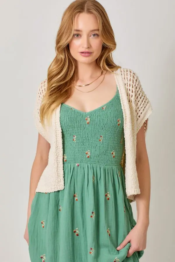 Ladies Mystree Open Front Knit Cardigan - 61075 - Final Sale 1