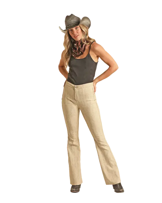 Ladies Rock & Roll Reversible Boot Stitch Button Flare - Bw6pd03531 - Final Sale 1