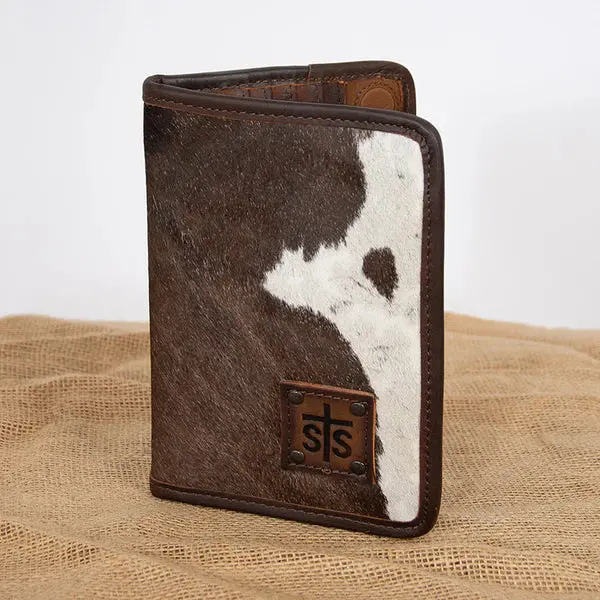 Ladies Sts Ranchwear Cowhide Magnetic Wallet - Sts31168 1