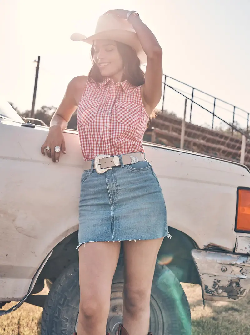 Ladies Wrangler Retro® Bailey Denim Skirt - 112364627 1