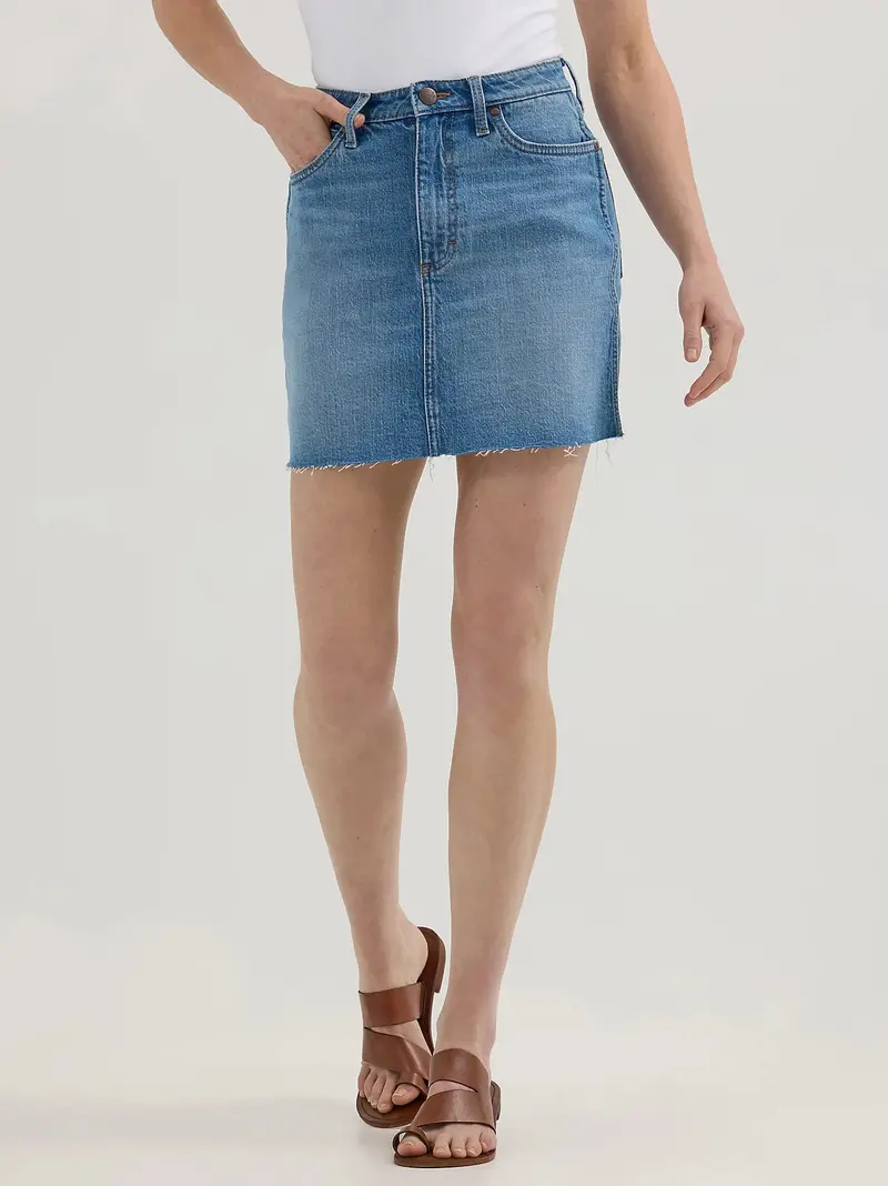 Ladies Wrangler Retro® Bailey Denim Skirt - 112364627 3