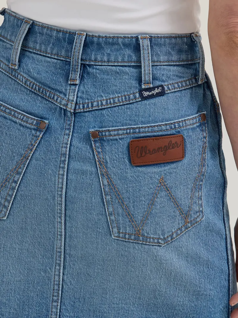 Ladies Wrangler Retro® Bailey Denim Skirt - 112364627 6