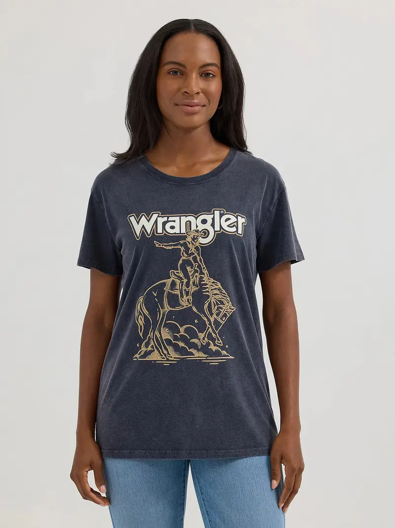 Ladies Wrangler Western Graphic Boyfriend Tee - 112361910 1