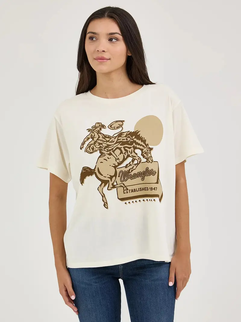 Ladies Wrangler Western Graphic Girlfriend Tee - 112361893 1