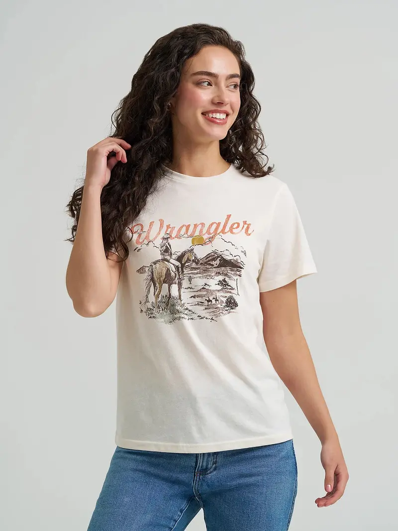 Ladies Wrangler Western Graphic Reg Fit Tee - 112368891 1