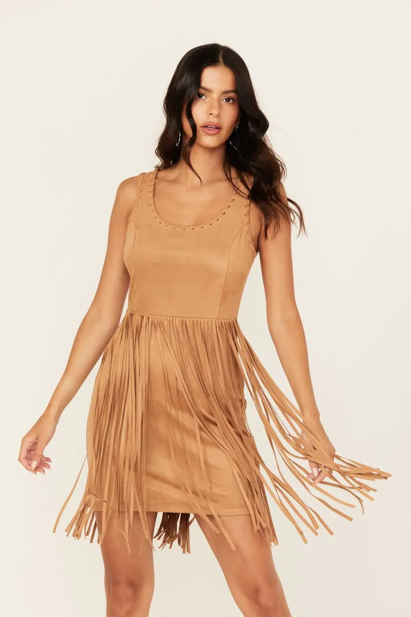 Lady Luck Faux Suede Mini Dress 1