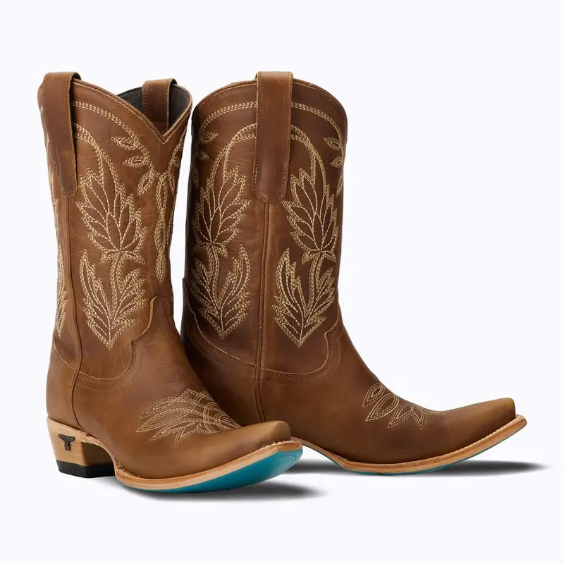 Lane Sandaga Midi Desert Clay Suede Western Boot - Lb0520b 1