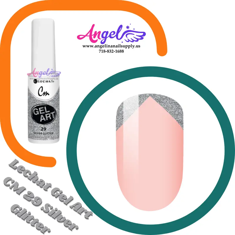 Lechat Gel Art Cm 29 Silver Glitter 1