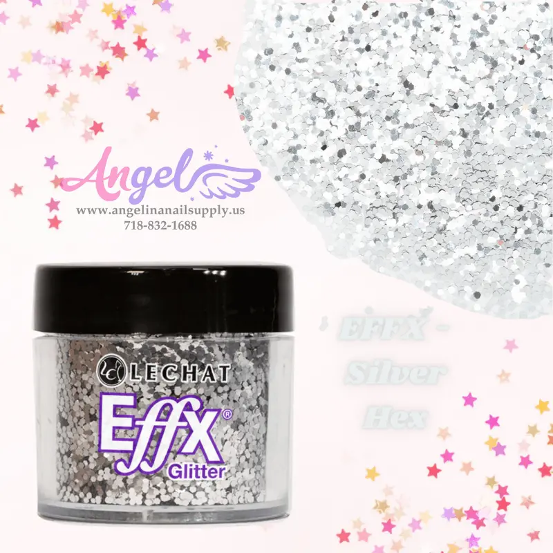 Lechat Glitter Effx-22 Silver Hex 1