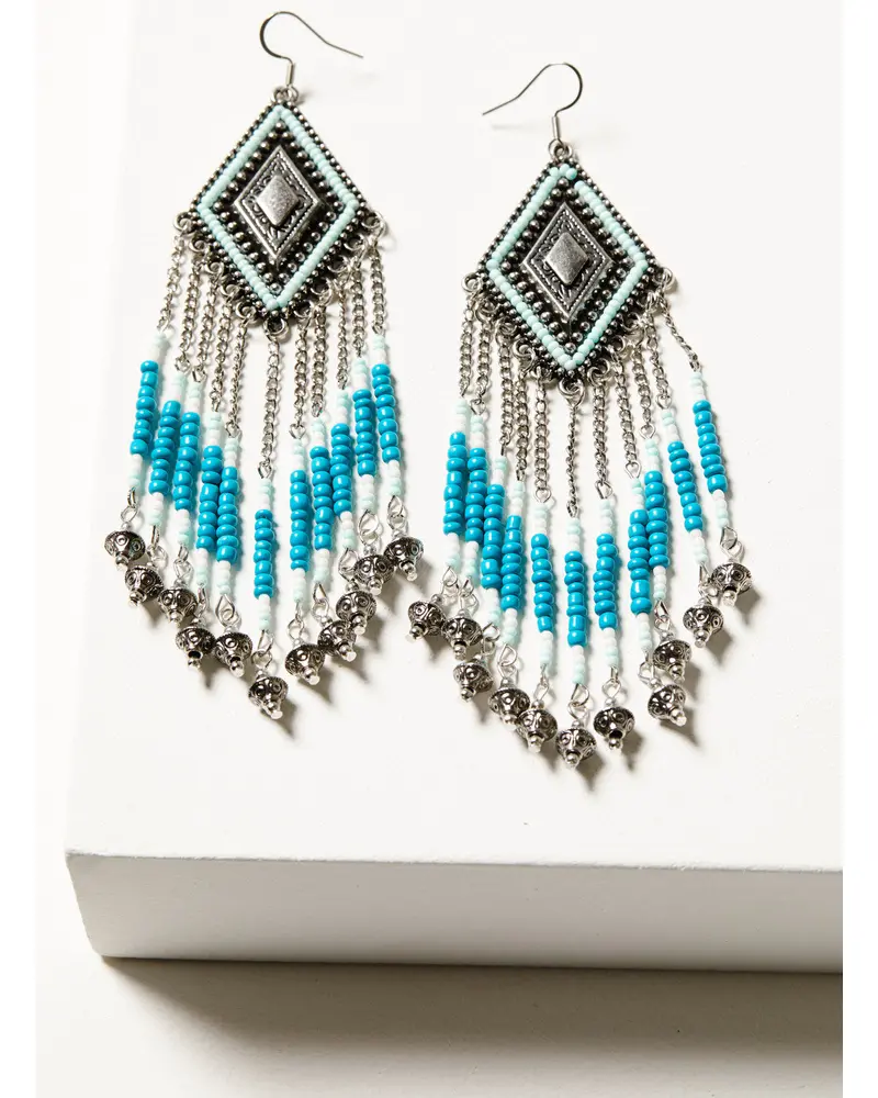 Legend Hall Beaded Fringe Earrings 1