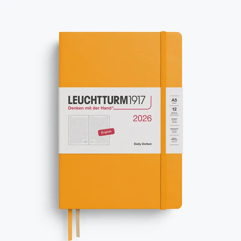 Leuchtturm1917 - 2026 Diary - Daily Dotted - A5 - Rising Sun 1