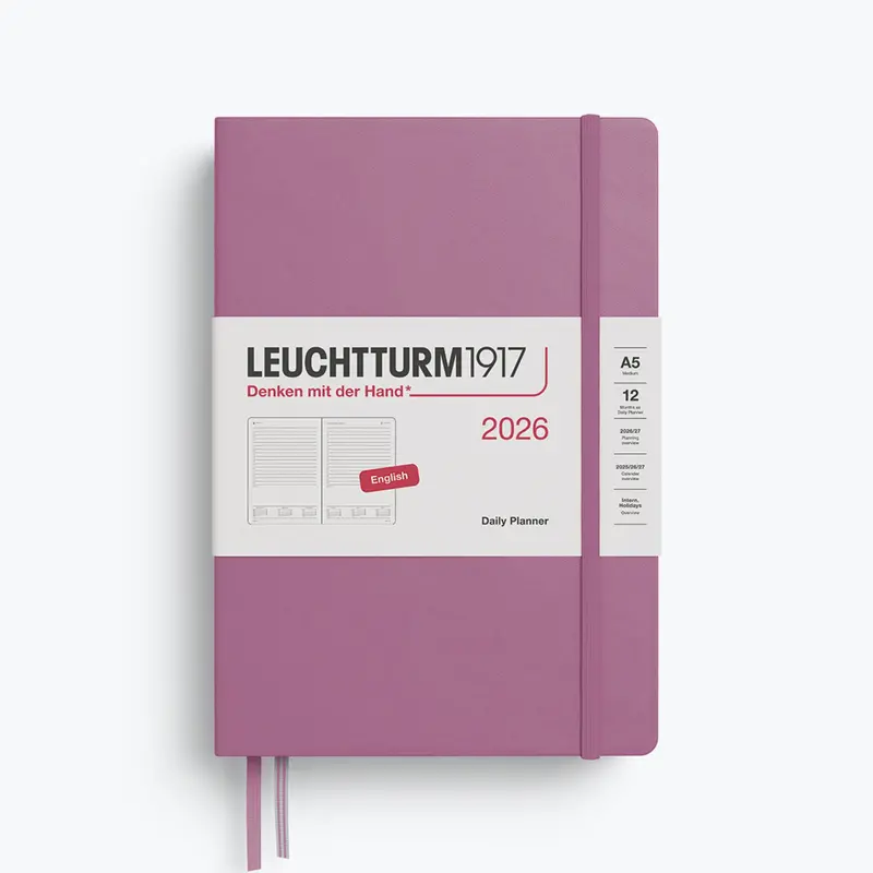 Leuchtturm1917 - 2026 Diary - Daily Planner - A5 - Dusty Rose 1