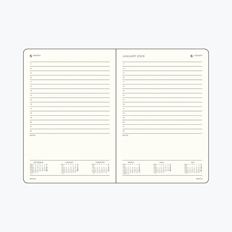 Leuchtturm1917 - 2026 Diary - Daily Planner - A5 - Ink 2