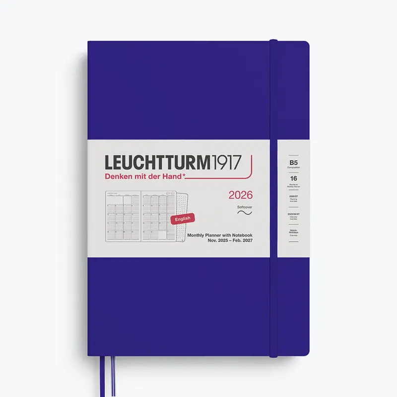 Leuchtturm1917 - 2026 Diary - Monthly Notebook - B5 - Ink 1