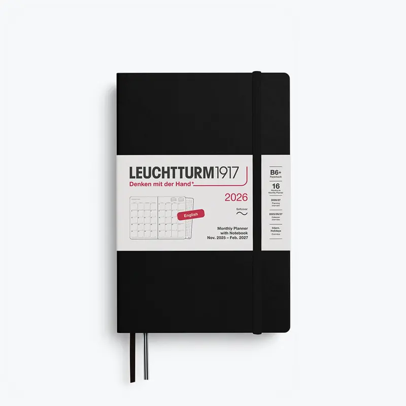 Leuchtturm1917 - 2026 Diary - Monthly Notebook - B6 - Black 1