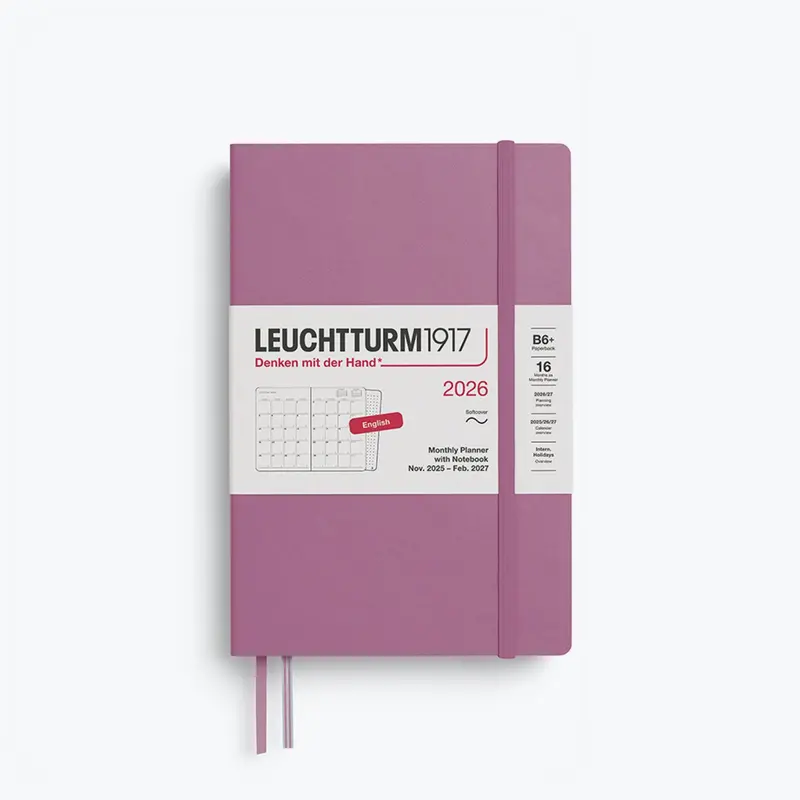 Leuchtturm1917 - 2026 Diary - Monthly Notebook - B6 - Dusty Rose 1