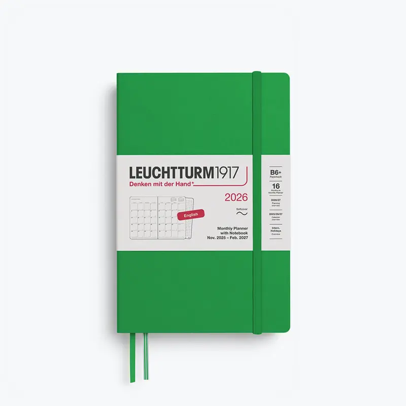 Leuchtturm1917 - 2026 Diary - Monthly Notebook - B6 - Spring Leaf 1