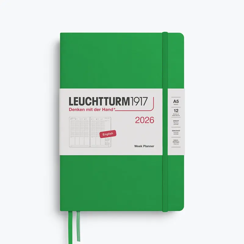 Leuchtturm1917 - 2026 Diary - Week Planner - A5 - Spring Leaf 1