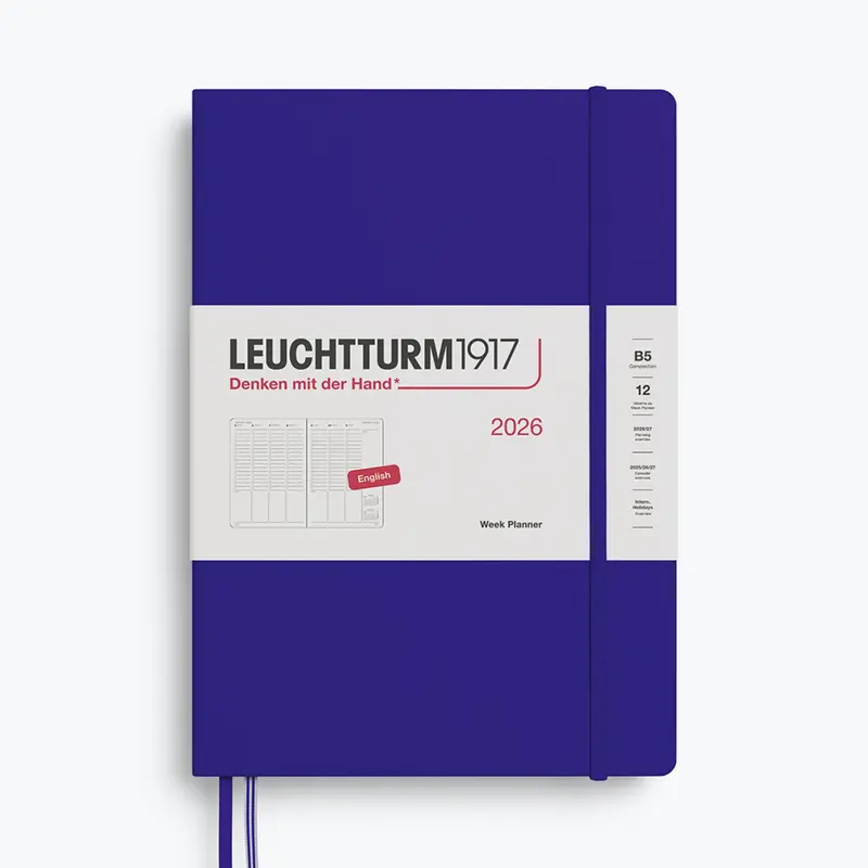 Leuchtturm1917 - 2026 Diary - Week Planner - B5 - Ink 1