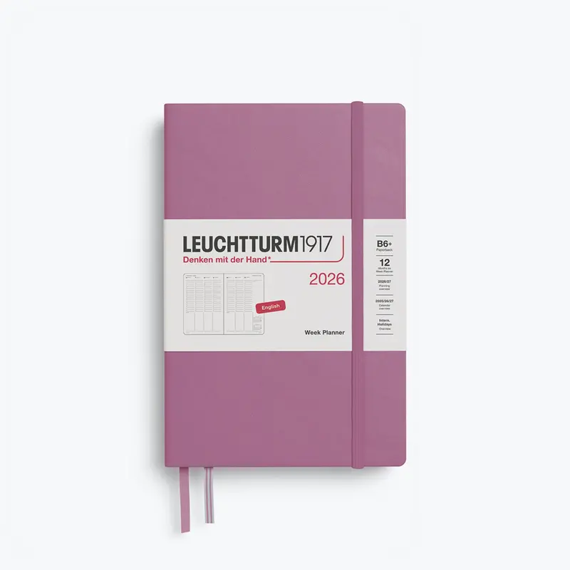 Leuchtturm1917 - 2026 Diary - Week Planner - B6+ - Dusty Rose 1