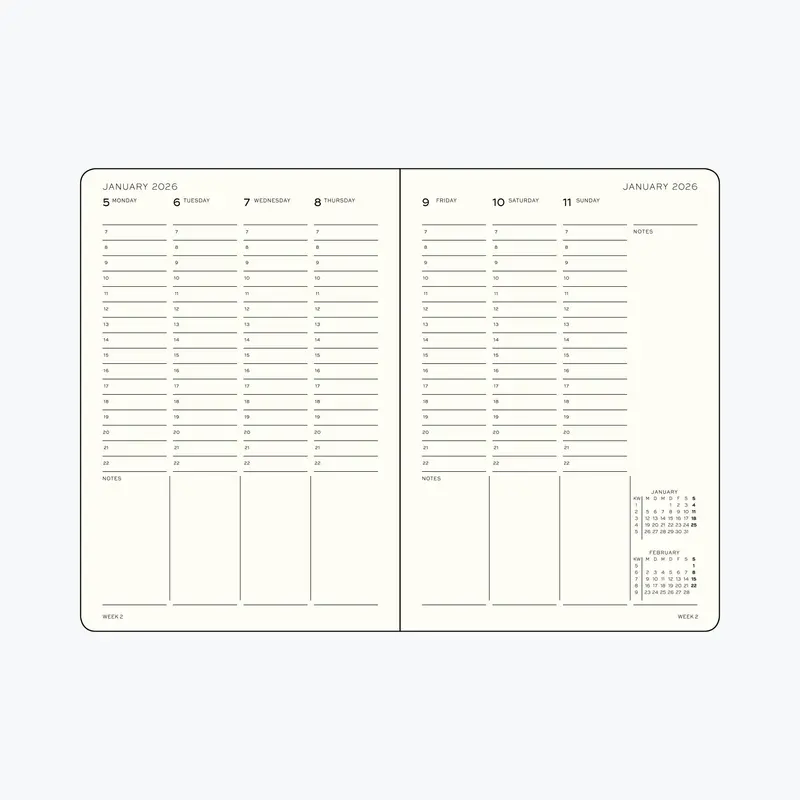 Leuchtturm1917 - 2026 Diary - Week Planner - B6+ - Dusty Rose 2