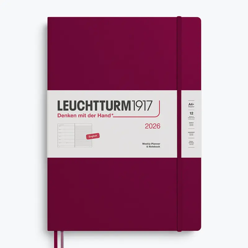 Leuchtturm1917 - 2026 Diary - Weekly Notebook - A4 - Port Red 1