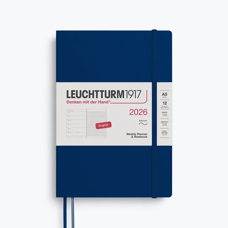 Leuchtturm1917 - 2026 Diary - Weekly Notebook - A5 - Navy (Soft) 1
