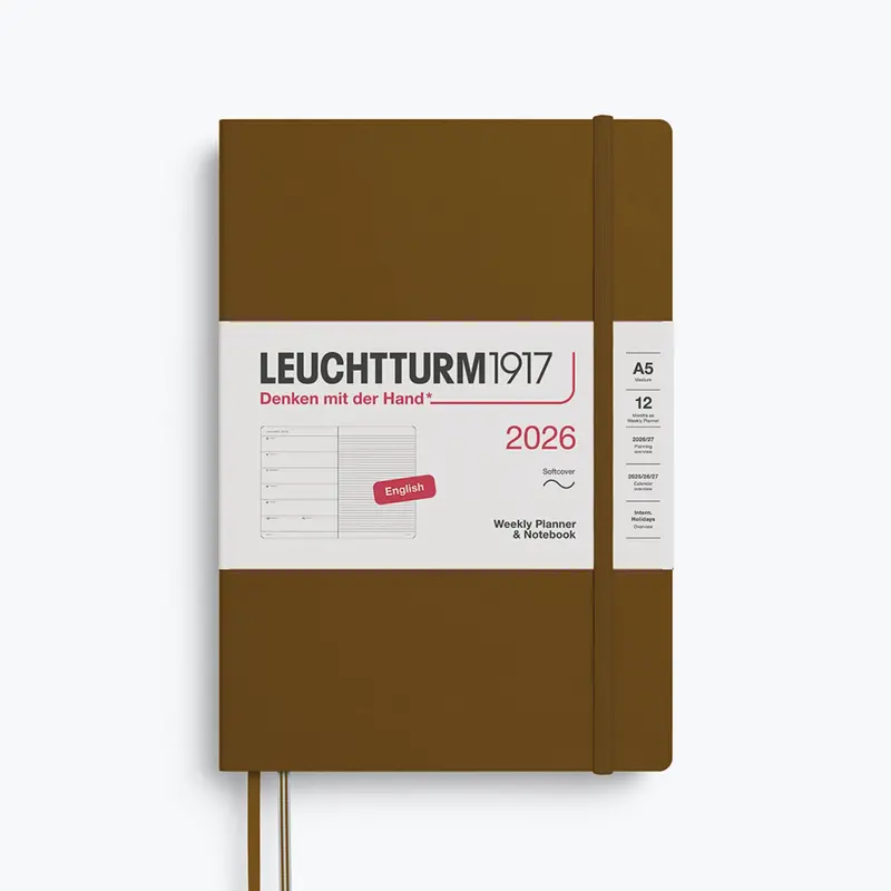 Leuchtturm1917 - 2026 Diary - Weekly Notebook - A5 - Spice Brown (Soft) 1