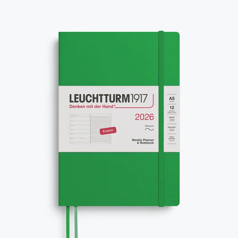 Leuchtturm1917 - 2026 Diary - Weekly Notebook - A5 - Spring Leaf (Soft) 1