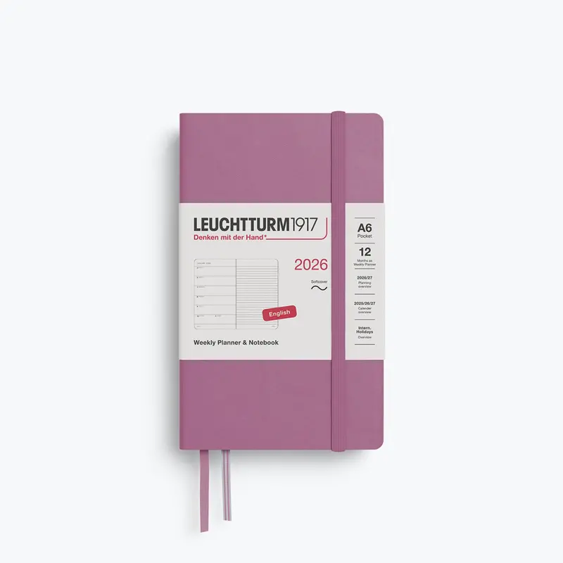 Leuchtturm1917 - 2026 Diary - Weekly Notebook - A6 - Dusty Rose (Soft) 1
