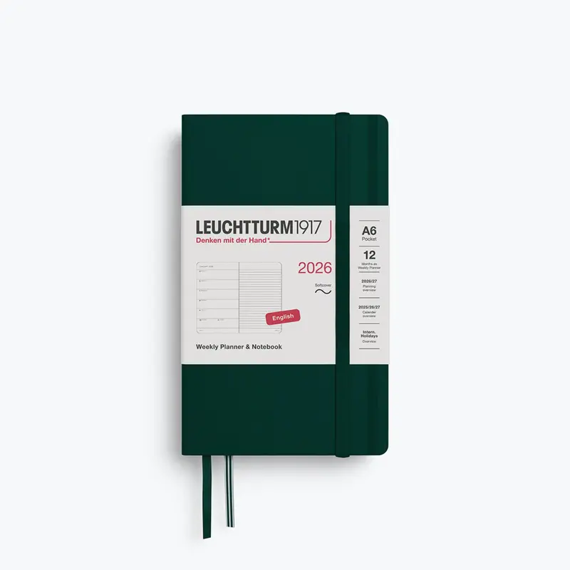 Leuchtturm1917 - 2026 Diary - Weekly Notebook - A6 - Forest Green (Soft) 1