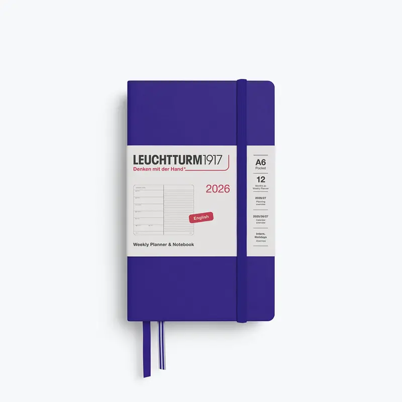 Leuchtturm1917 - 2026 Diary - Weekly Notebook - A6 - Ink (Hard) 1