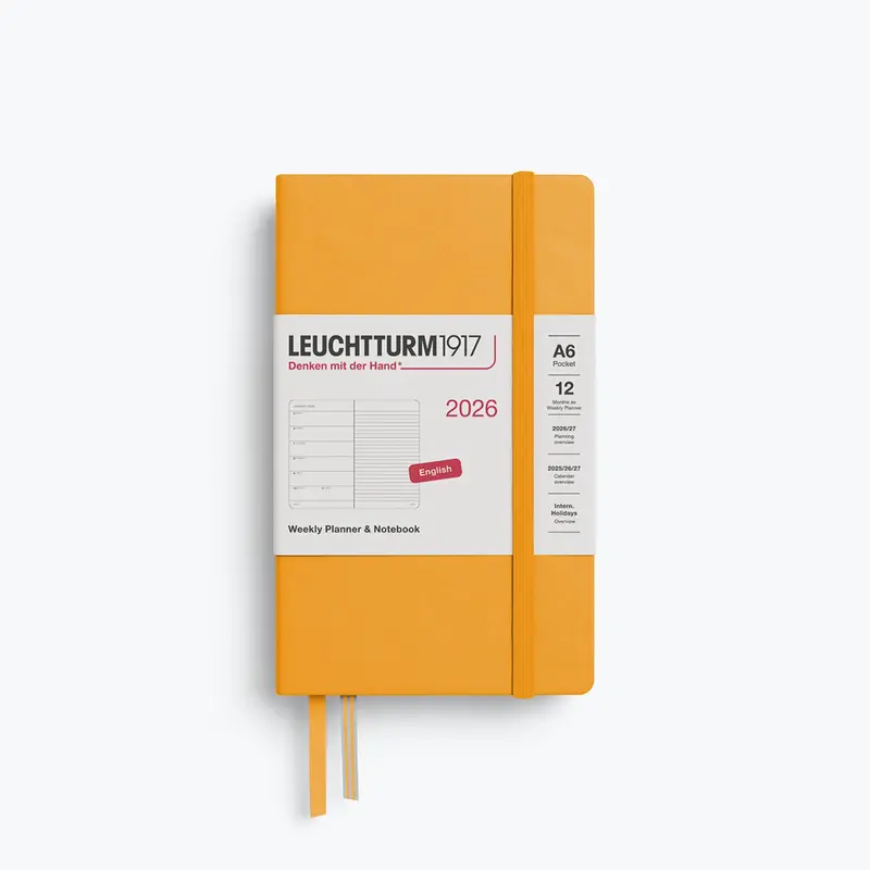 Leuchtturm1917 - 2026 Diary - Weekly Notebook - A6 - Rising Sun (Hard) 1