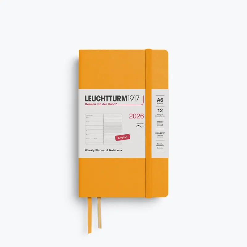 Leuchtturm1917 - 2026 Diary - Weekly Notebook - A6 - Rising Sun (Soft) 1