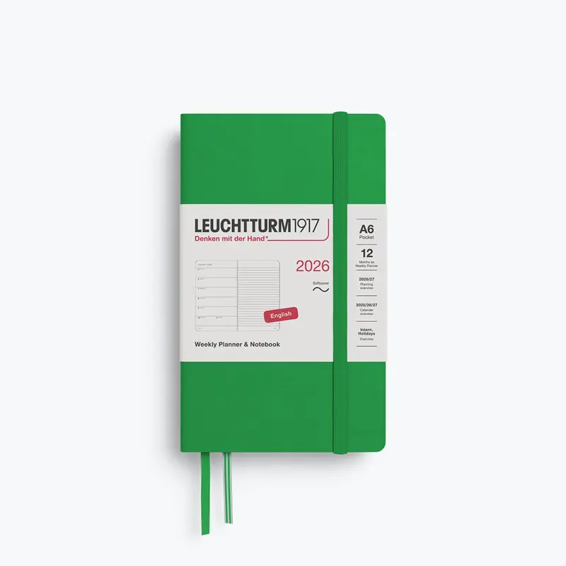 Leuchtturm1917 - 2026 Diary - Weekly Notebook - A6 - Spring Leaf (Soft) 1