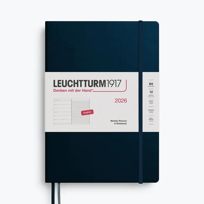 Leuchtturm1917 - 2026 Diary - Weekly Notebook - B5 - Deep Sea 1