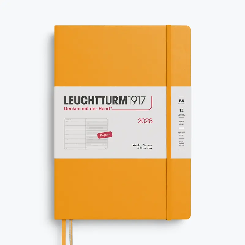 Leuchtturm1917 - 2026 Diary - Weekly Notebook - B5 - Rising Sun 1