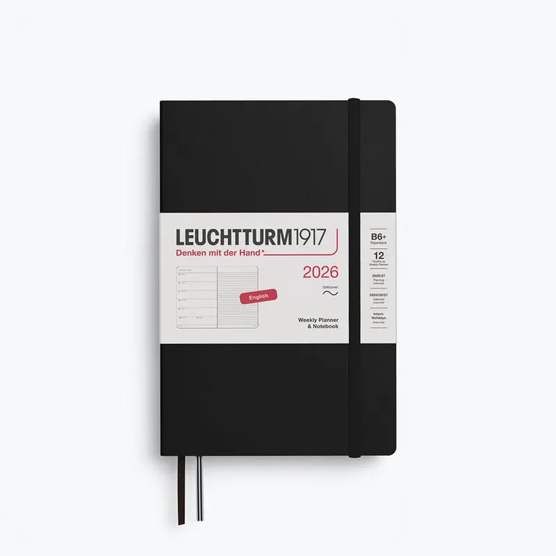 Leuchtturm1917 - 2026 Diary - Weekly Notebook - B6+ - Black 1